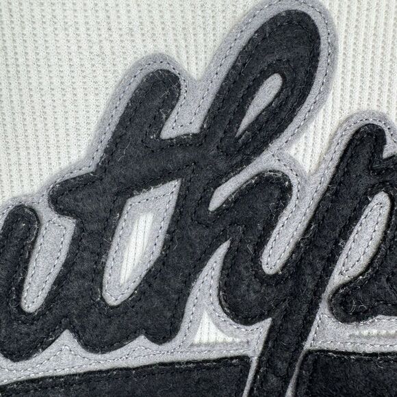 Vtg‎ Southpole Shirt Mens XL Ivory Large Graphic Thermal Ribbed Knit Y2K Flaws - Picture 12 of 16